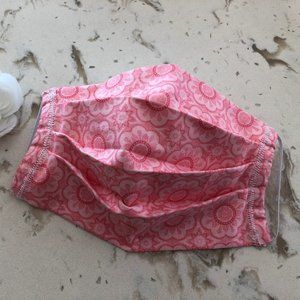 Pink Floral Protective Face Mask 100% Cotton